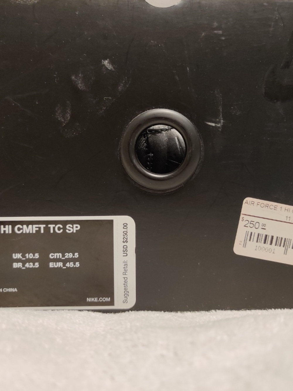 Nike Air Force 1 High Tech Craft Black White 11.5 - Picture 11 of 12